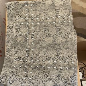 Bar III Edgy Snake Skin Print Silver Studded Skirt